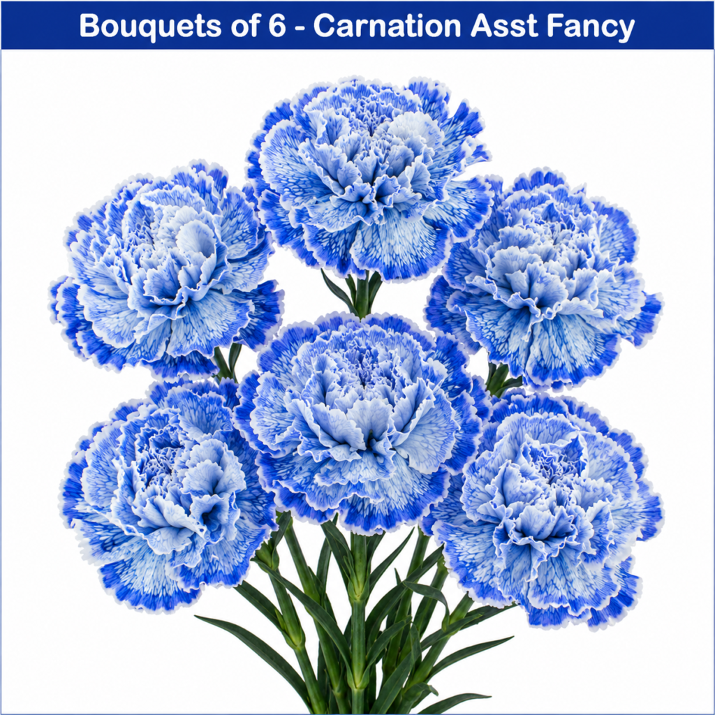 bouets of 6 carnation