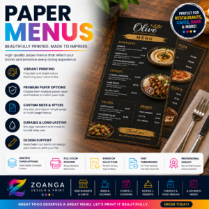 Paper Menu