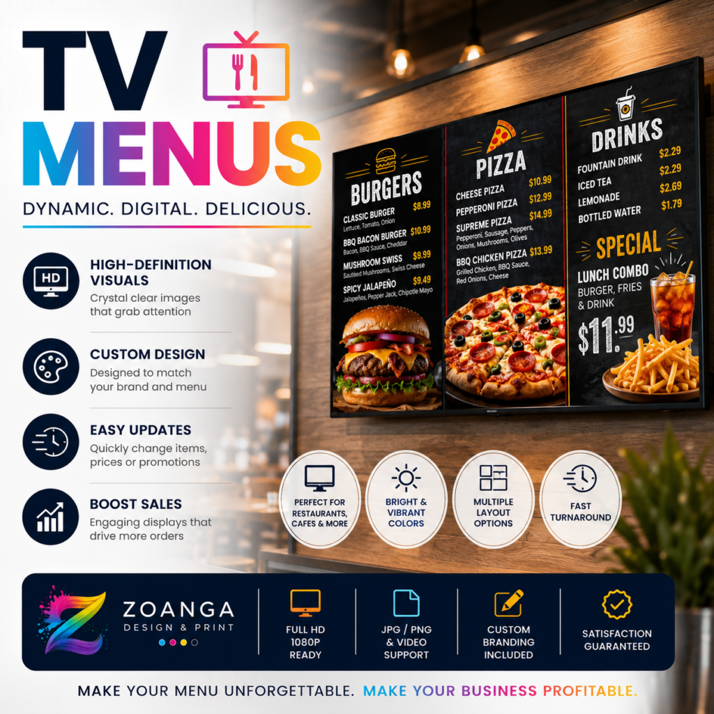 TV Digital menu