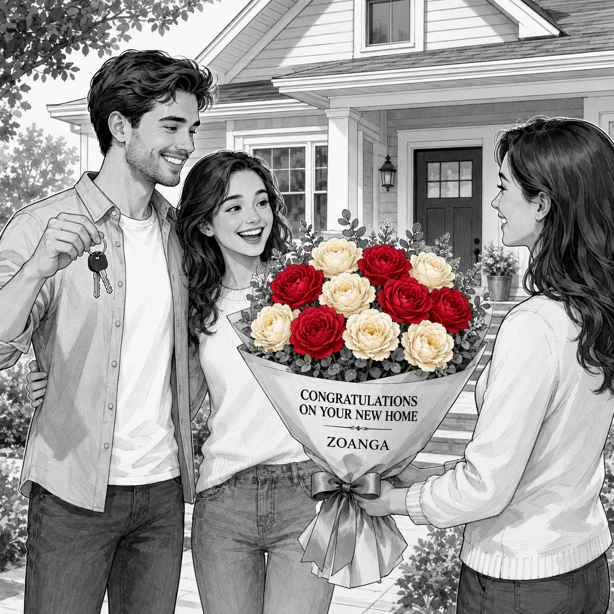 Congratulations on Your New Home – Bouquet of 12