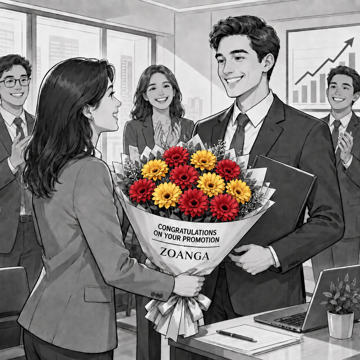 Congratulations on Your Promotion – Bouquet of 12