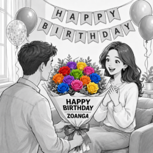 Happy Birthday – Bouquet of 12