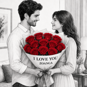 I Love You – Bouquet of 12