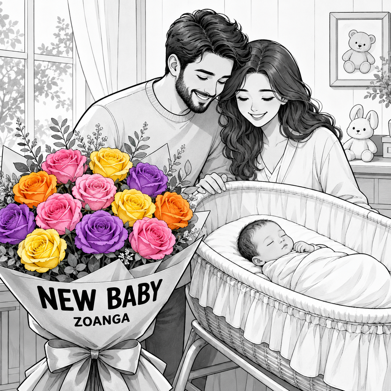 New Baby – Bouquet of 12