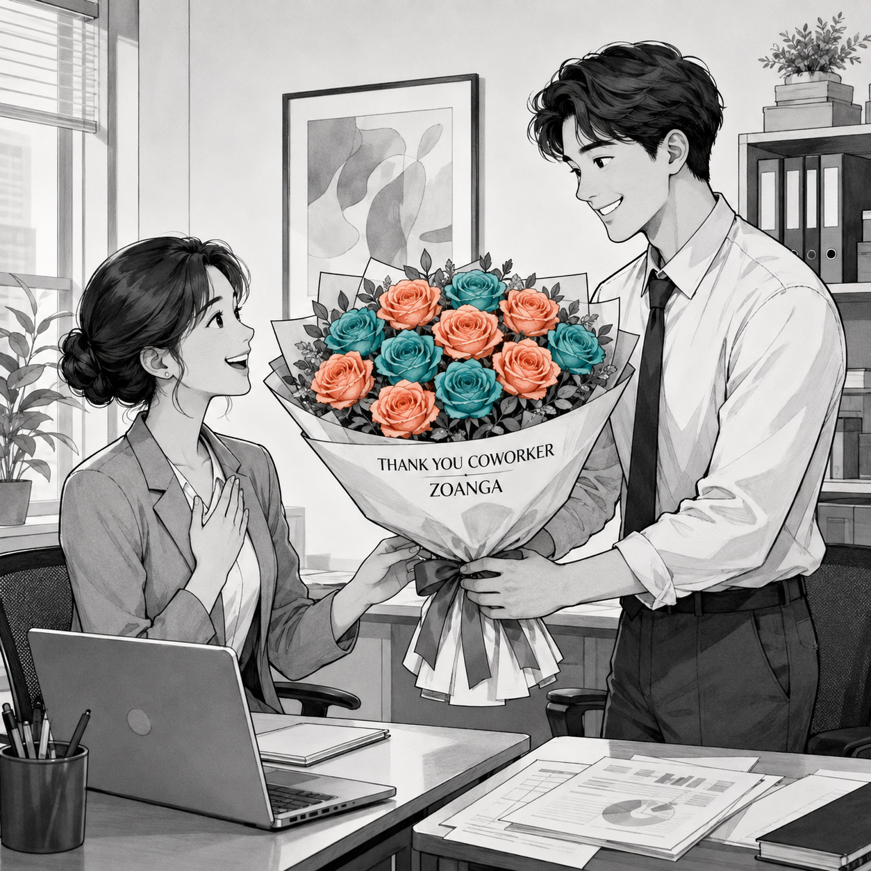 Thank You Coworker – Bouquet of 12