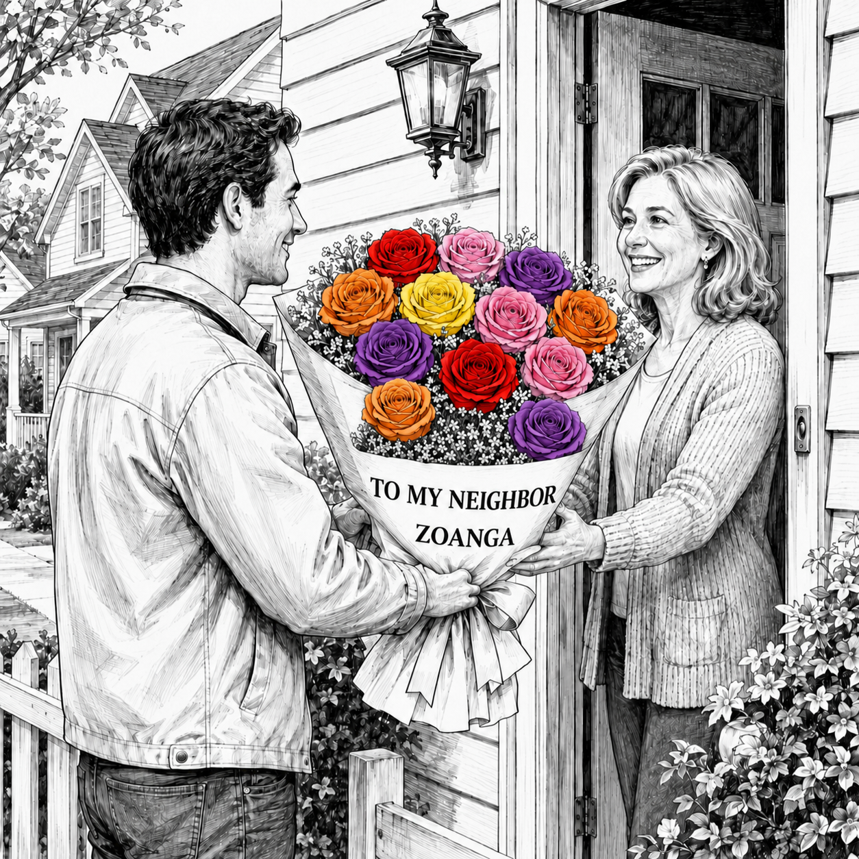 To My Neighbor – Bouquet of 12