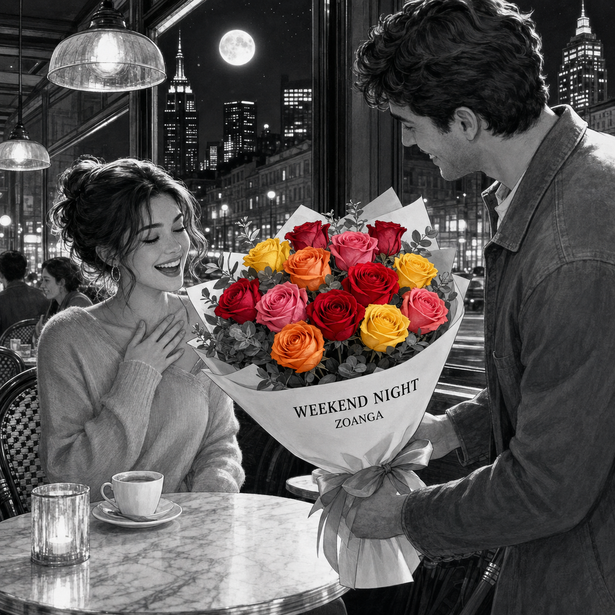Weekend Night – Bouquet of 12